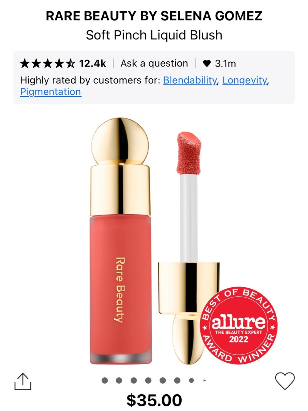 Rare Beauty Soft Pinch Liquid Blush in Joy